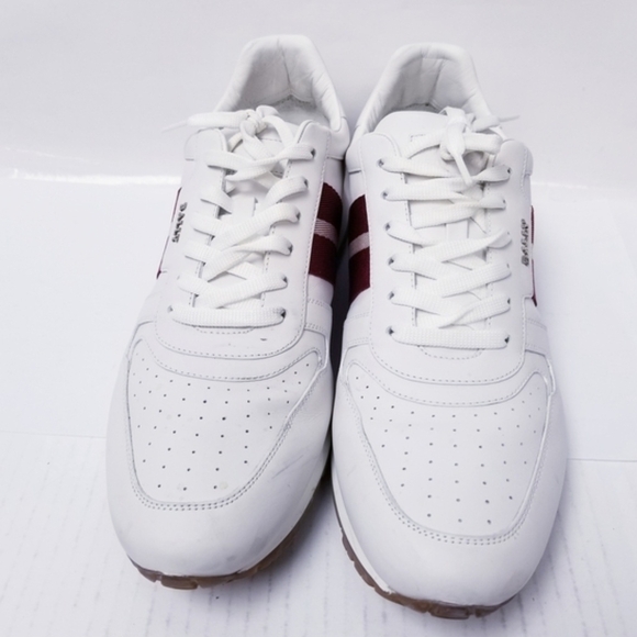 Bally Men's Astel Stripped Trainspotting Wht Leather Sneakers US Men's Size 12 - Picture 2 of 7